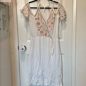 Wrap Shoulder Cut-Out Dress